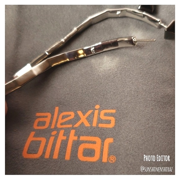 Alexis Bittar Silver Blue Earrings - Picture 7 of 8